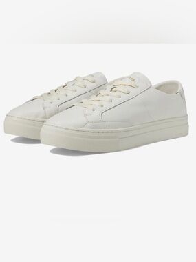 Soludos Ibiza White Leather Platform Sneakers